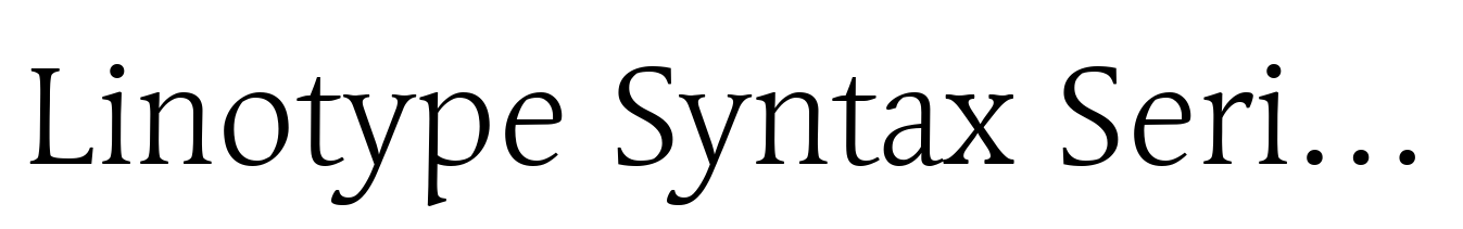 Linotype Syntax Serif Light